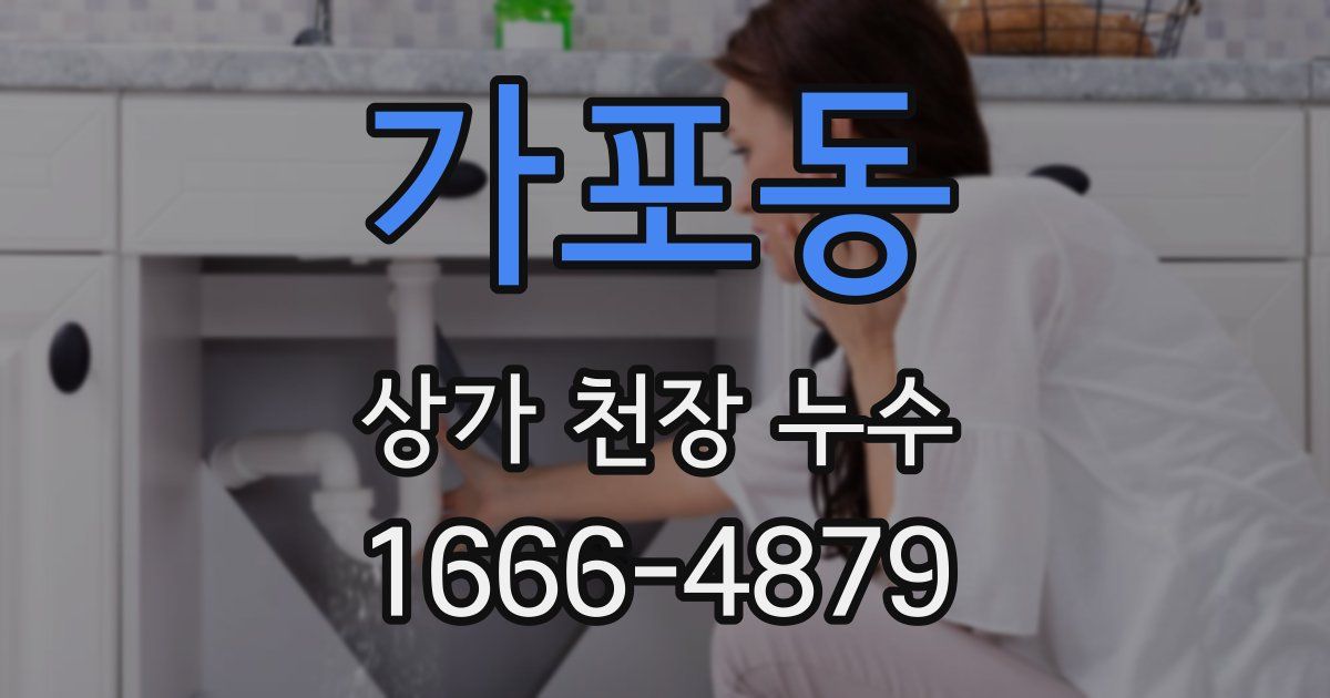 가포동 상가 천장 누수