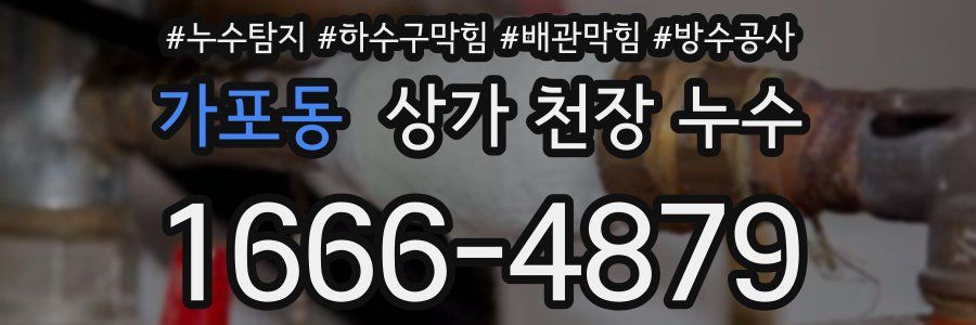 가포동 상가 천장 누수