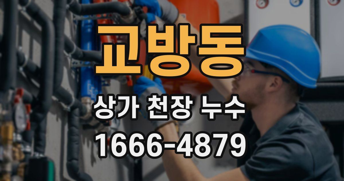 교방동 상가 천장 누수