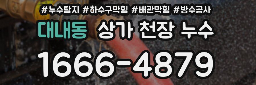 대내동 상가 천장 누수