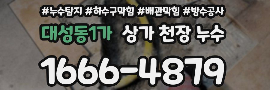 대성동1가 상가 천장 누수
