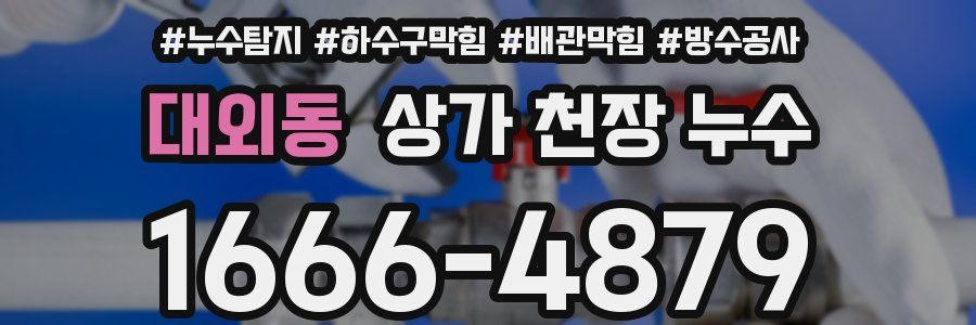 대외동 상가 천장 누수