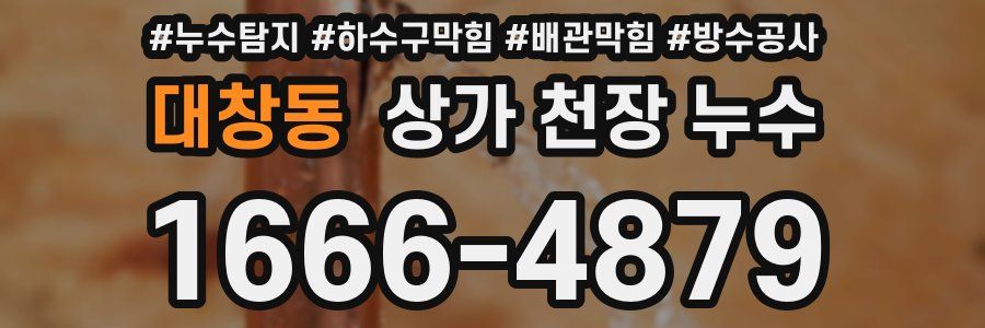 대창동 상가 천장 누수