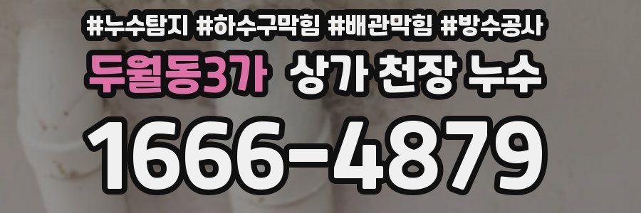 두월동3가 상가 천장 누수