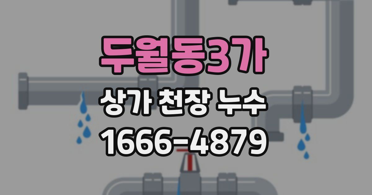 두월동3가 상가 천장 누수
