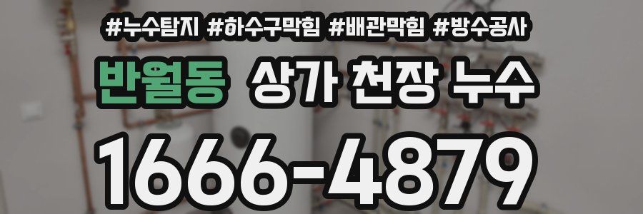 반월동 상가 천장 누수