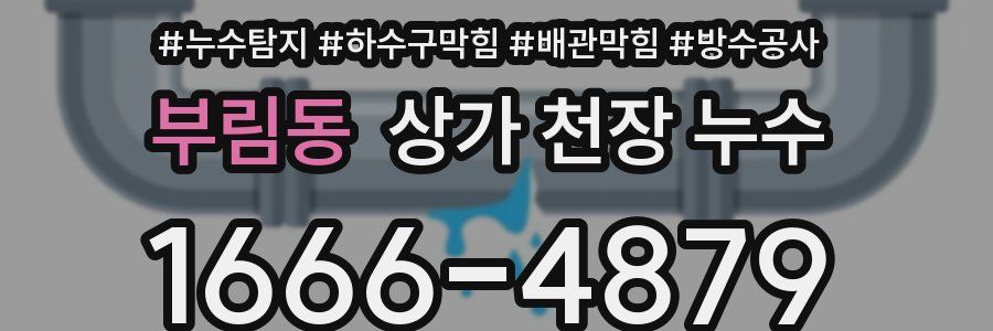 부림동 상가 천장 누수