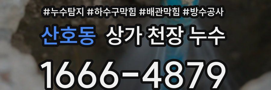 산호동 상가 천장 누수
