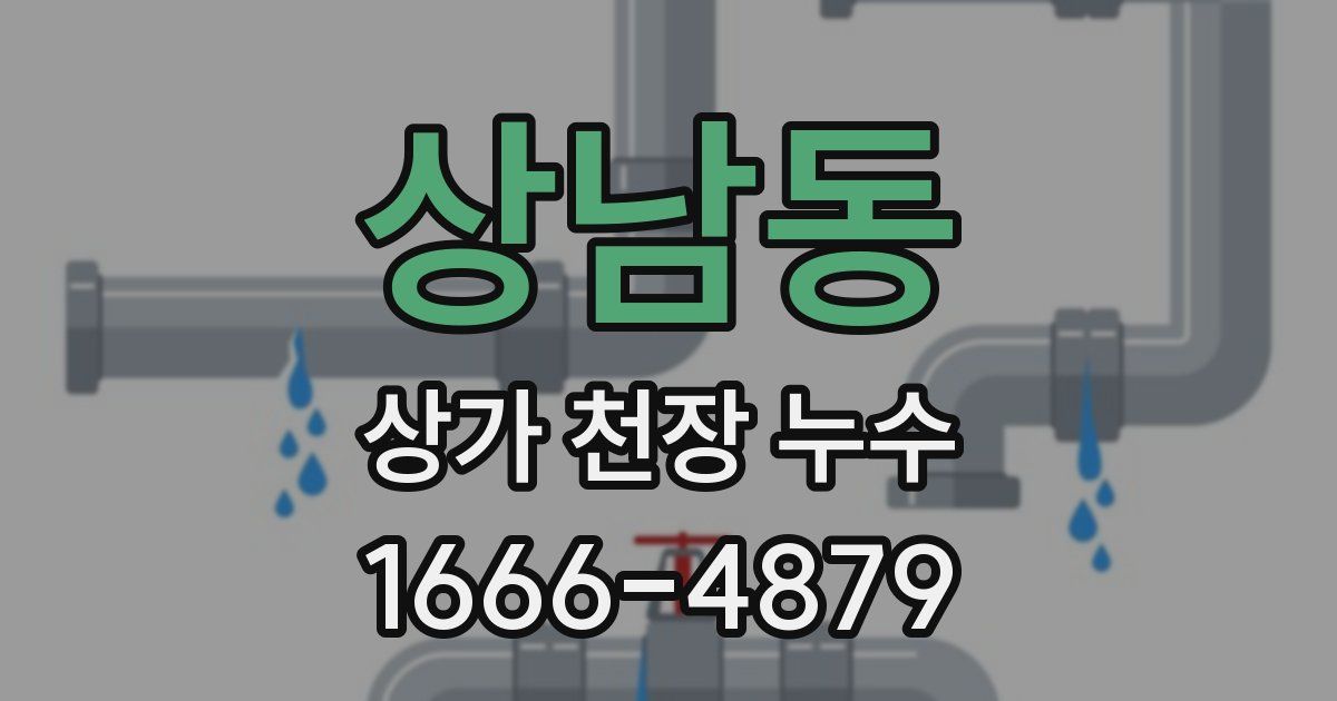 상남동 상가 천장 누수