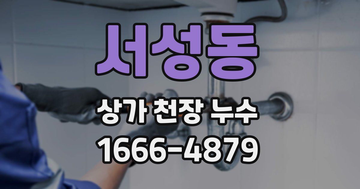 서성동 상가 천장 누수