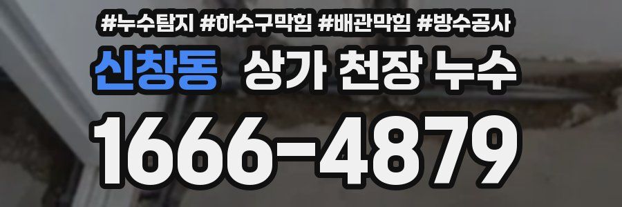 신창동 상가 천장 누수