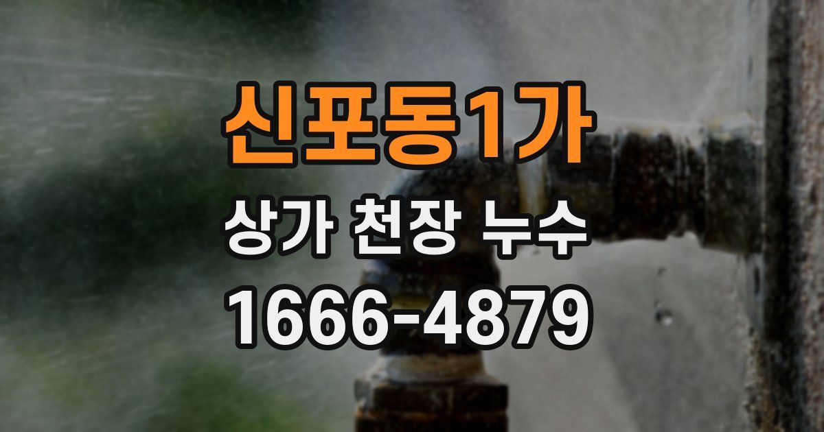 신포동1가 상가 천장 누수