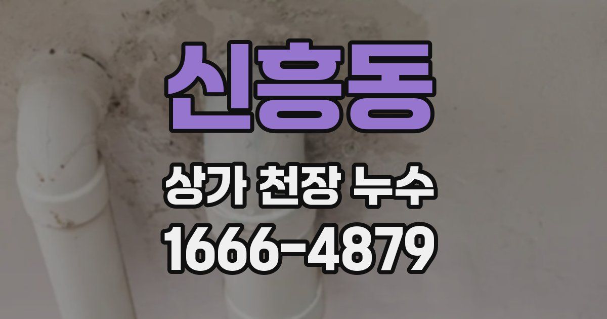 신흥동 상가 천장 누수