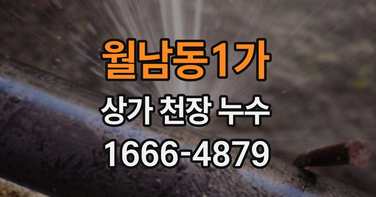 월남동1가 상가 천장 누수