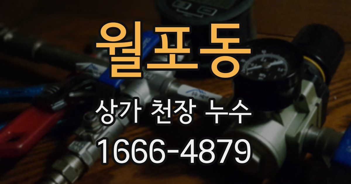 월포동 상가 천장 누수