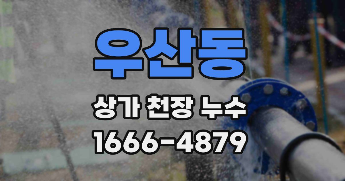 우산동 상가 천장 누수