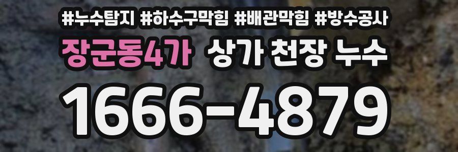 장군동4가 상가 천장 누수
