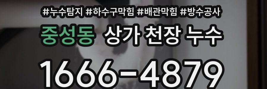 중성동 상가 천장 누수
