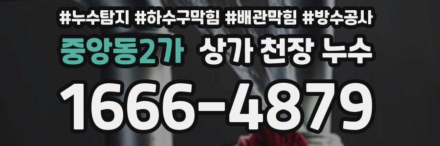 중앙동2가 상가 천장 누수