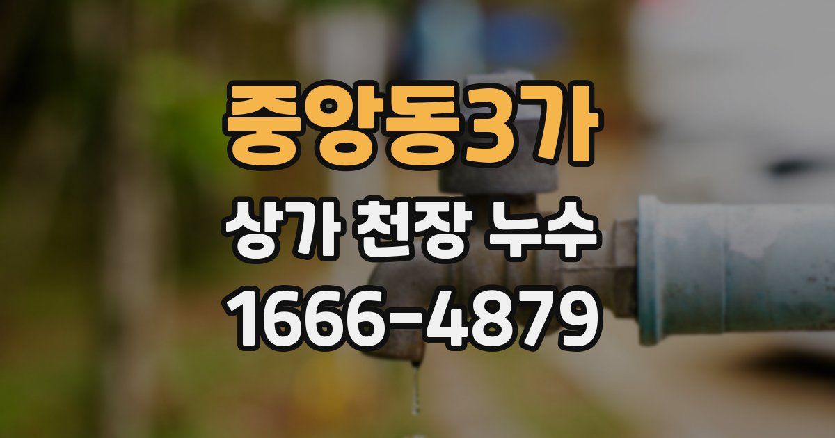 중앙동3가 상가 천장 누수