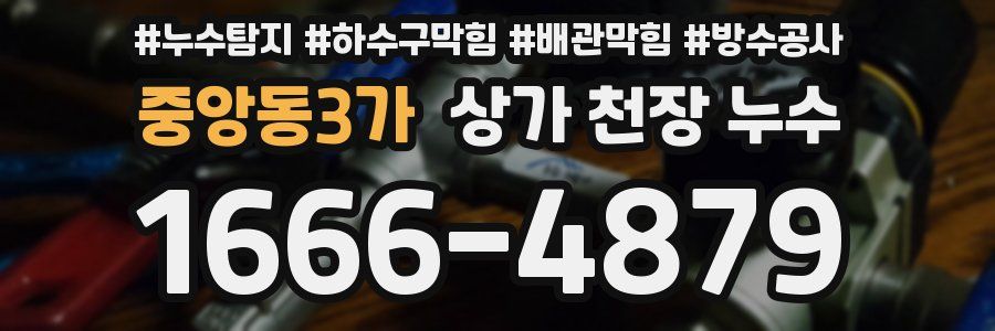 중앙동3가 상가 천장 누수