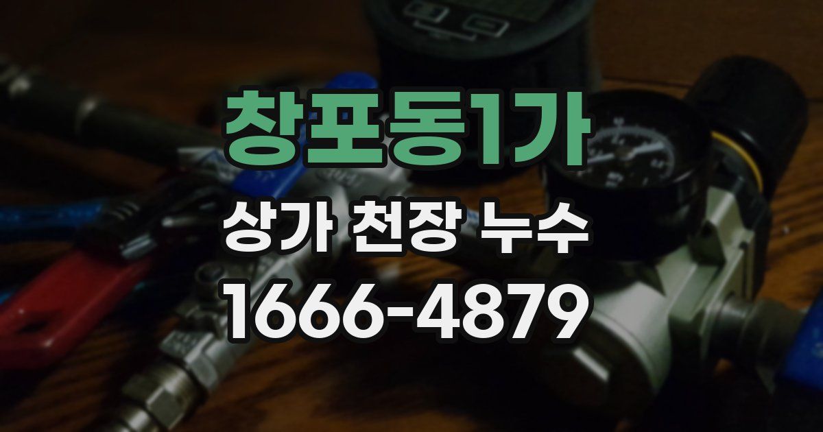 창포동1가 상가 천장 누수
