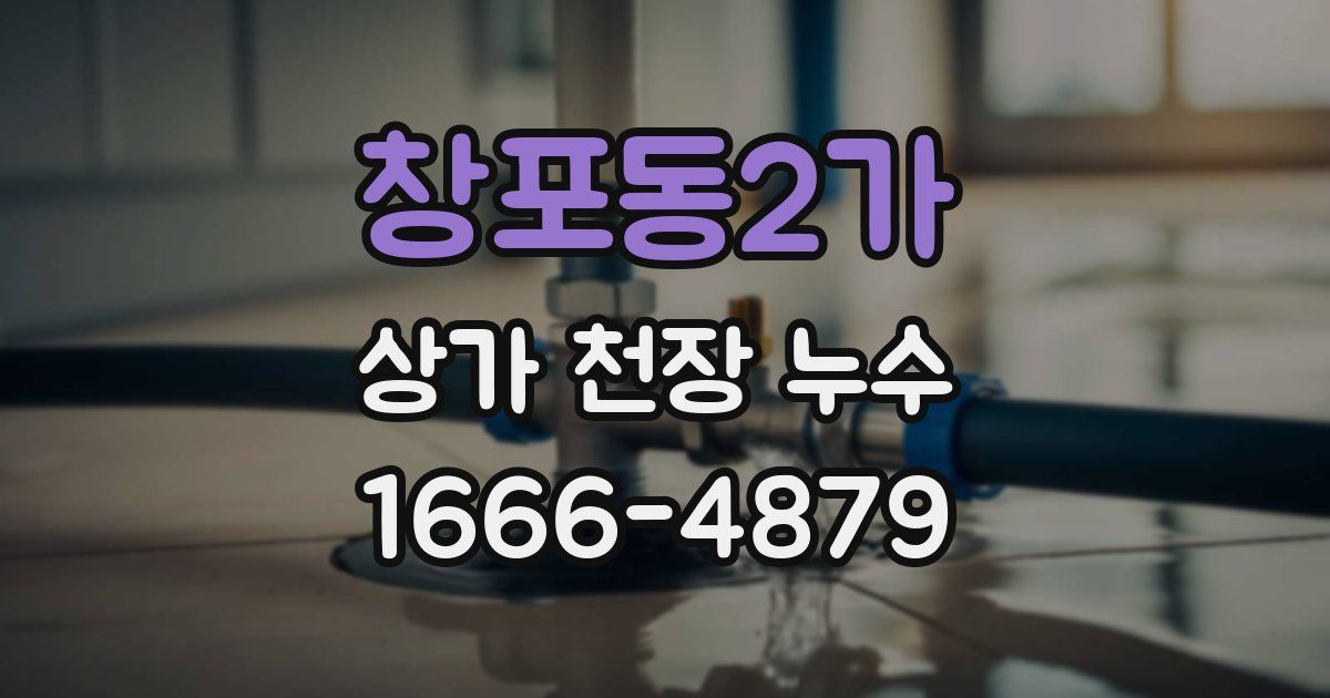 창포동2가 상가 천장 누수
