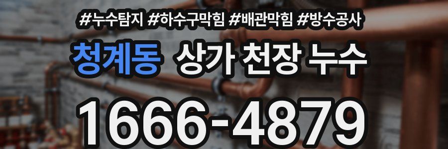 청계동 상가 천장 누수