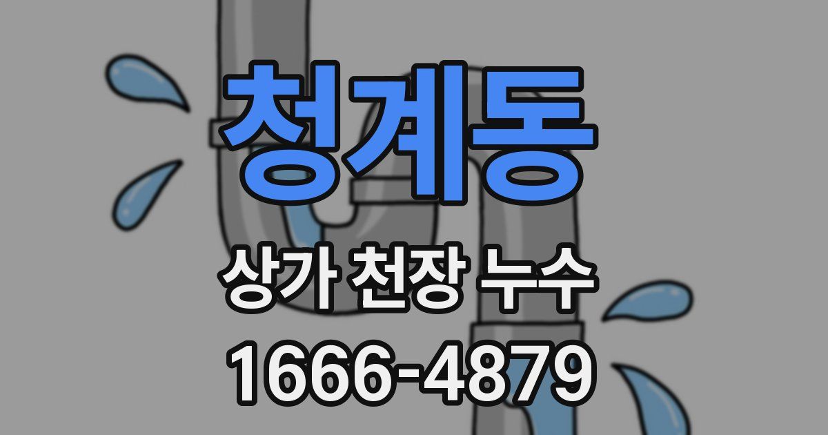 청계동 상가 천장 누수