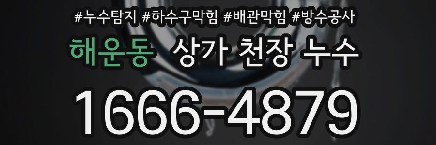 해운동 상가 천장 누수