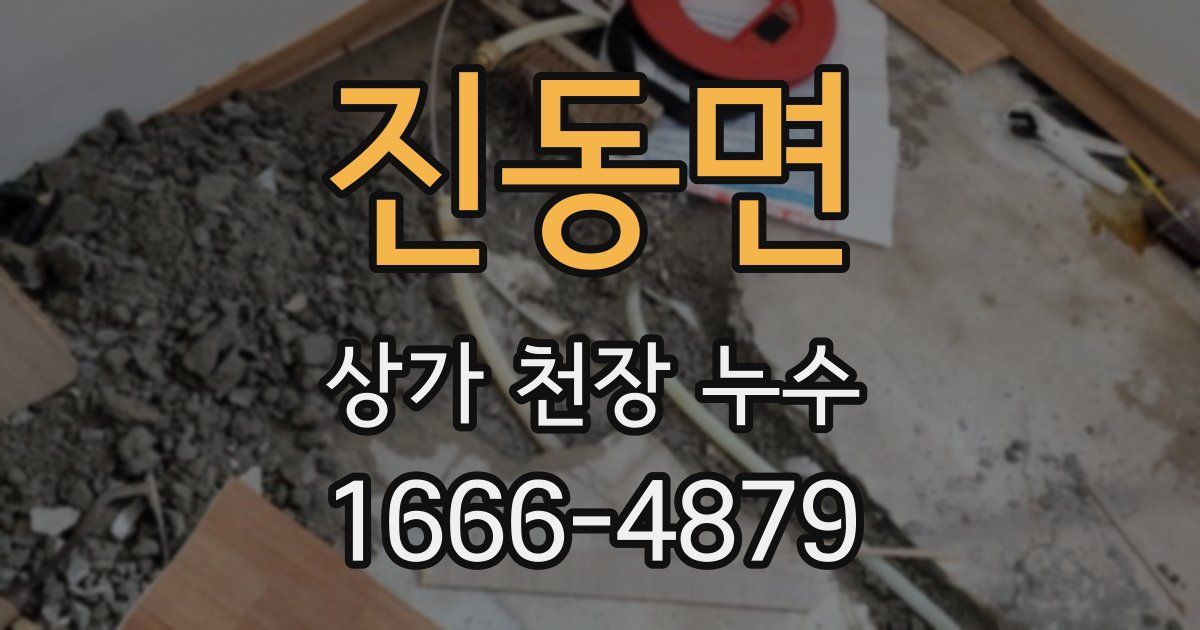 진동면 상가 천장 누수