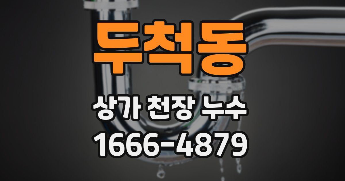 두척동 상가 천장 누수