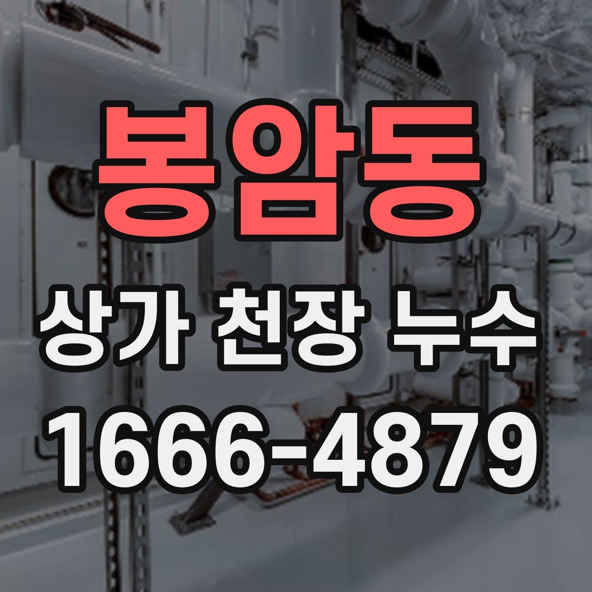 봉암동 상가 천장 누수