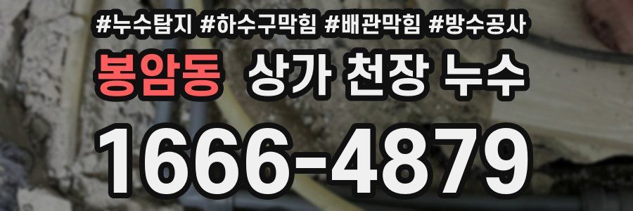 봉암동 상가 천장 누수