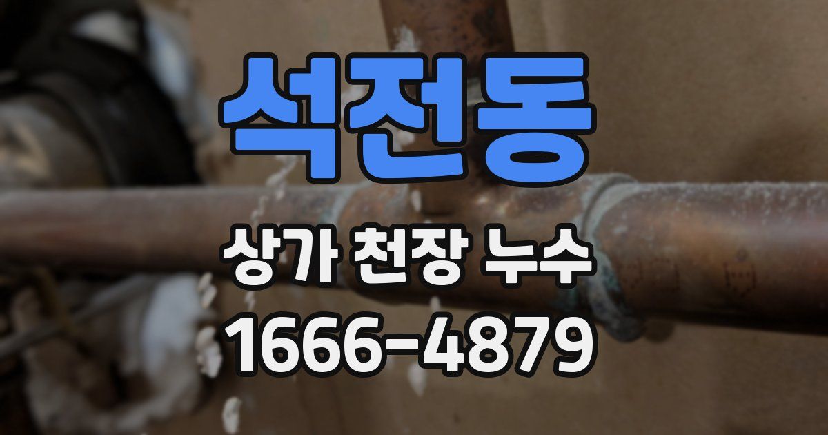 석전동 상가 천장 누수