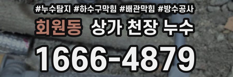 회원동 상가 천장 누수