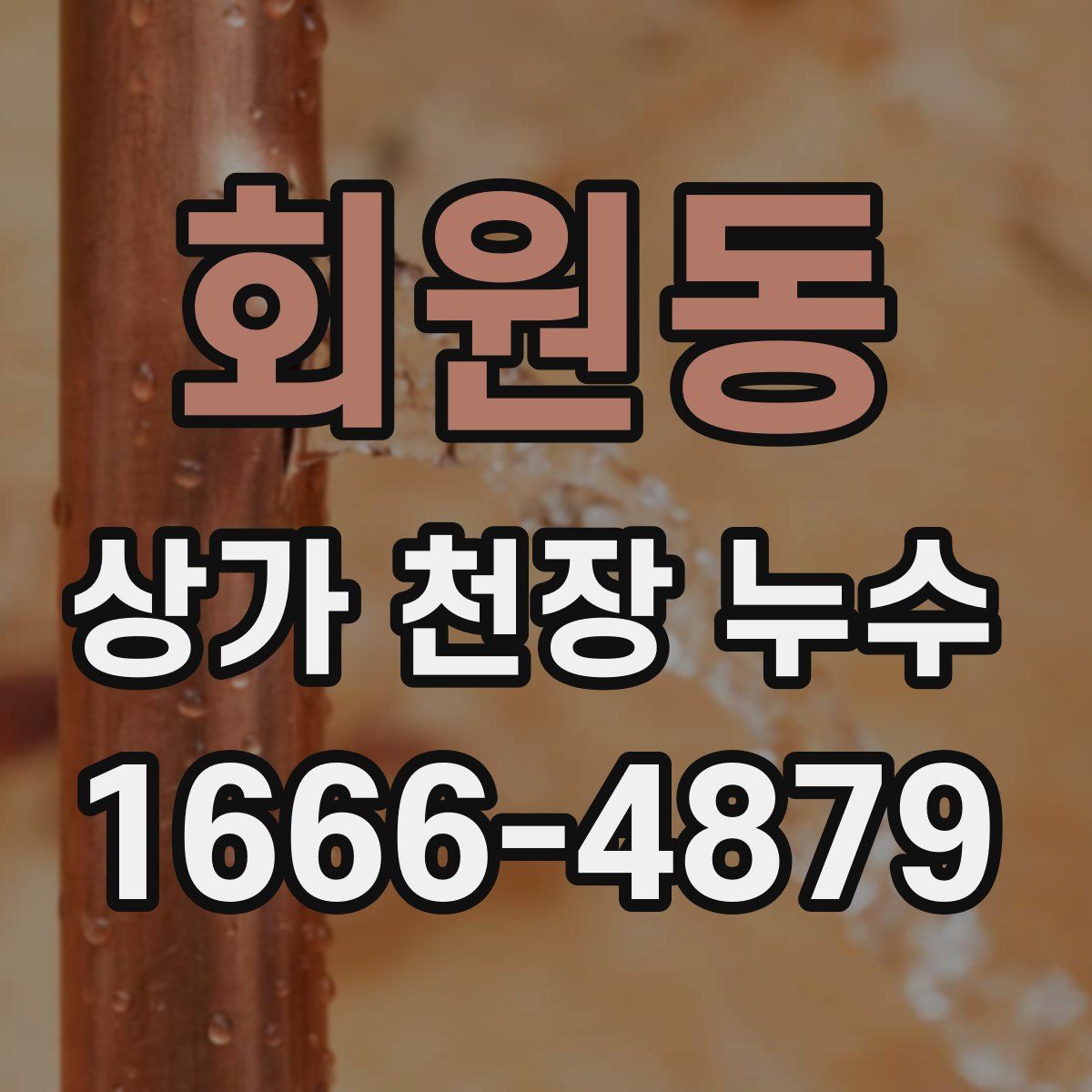 회원동 상가 천장 누수
