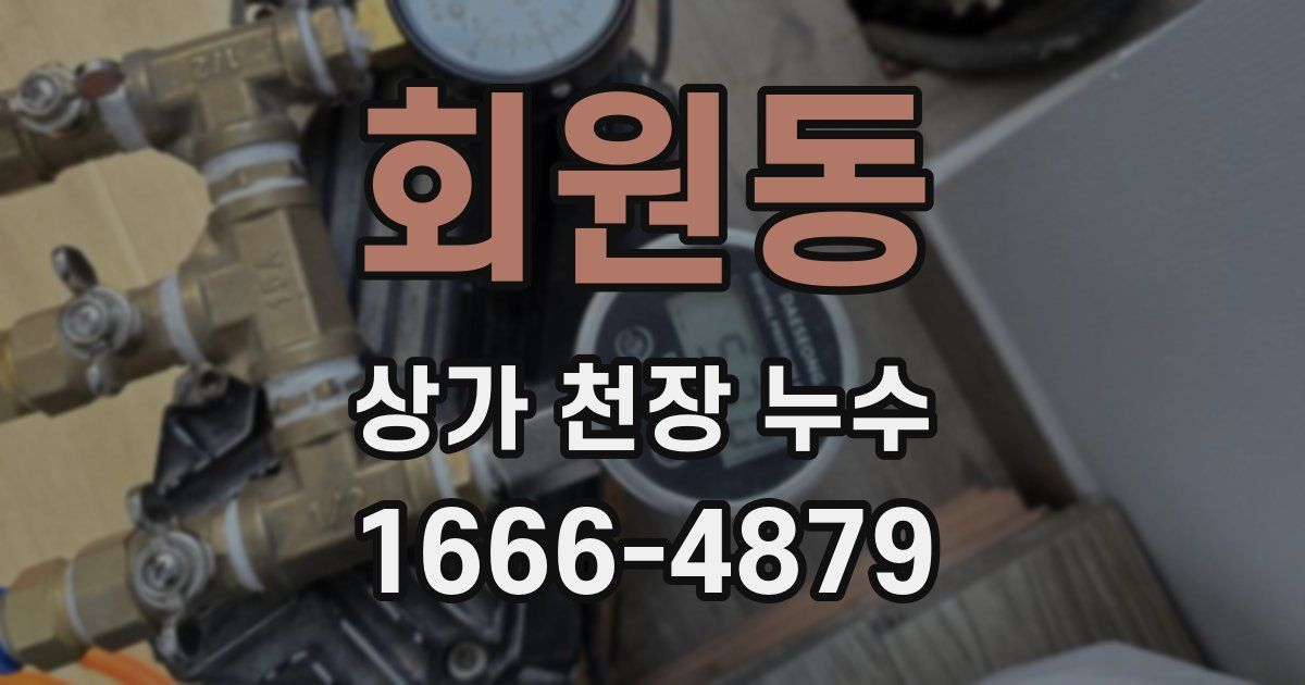 회원동 상가 천장 누수