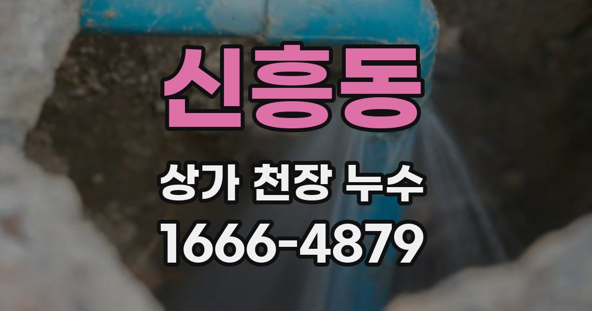 신흥동 상가 천장 누수