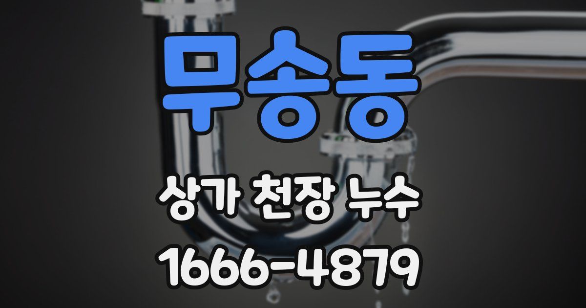 무송동 상가 천장 누수