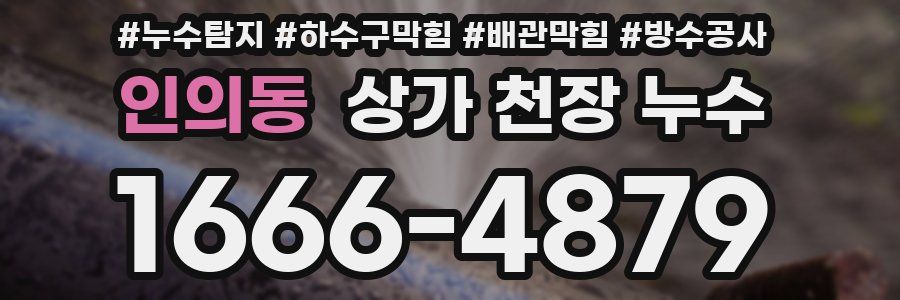 인의동 상가 천장 누수
