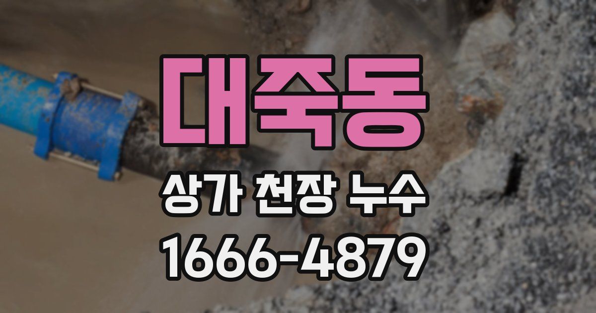 대죽동 상가 천장 누수