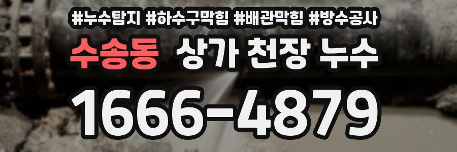 수송동 상가 천장 누수
