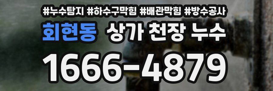 회현동 상가 천장 누수