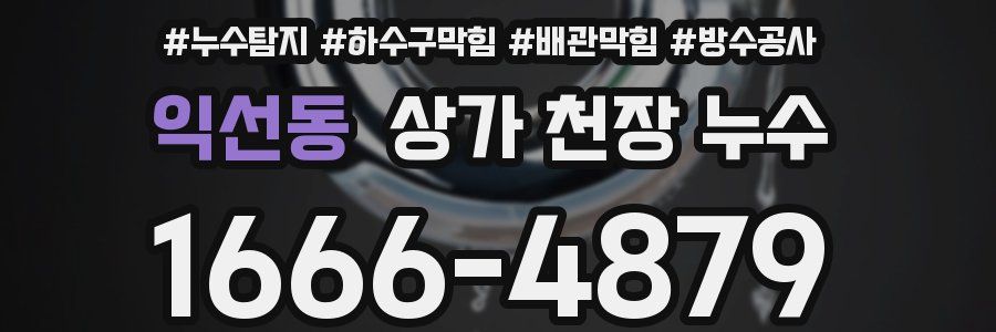 익선동 상가 천장 누수