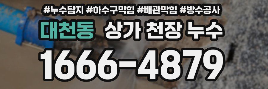 대천동 상가 천장 누수