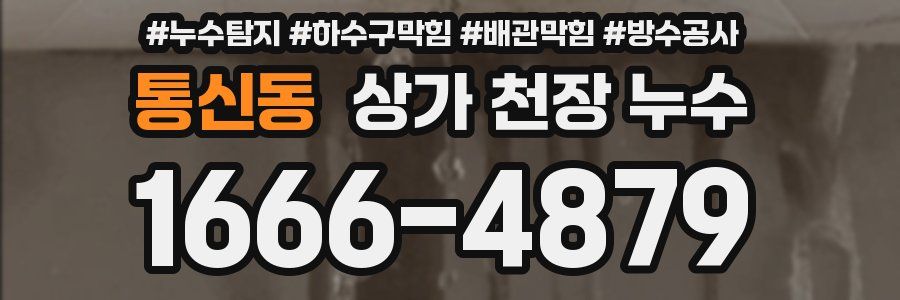 통신동 상가 천장 누수