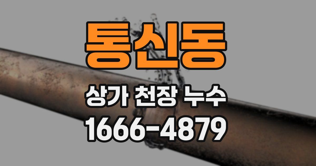 통신동 상가 천장 누수
