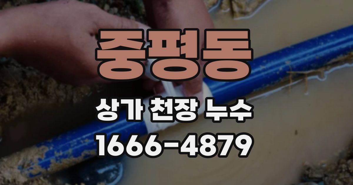 중평동 상가 천장 누수