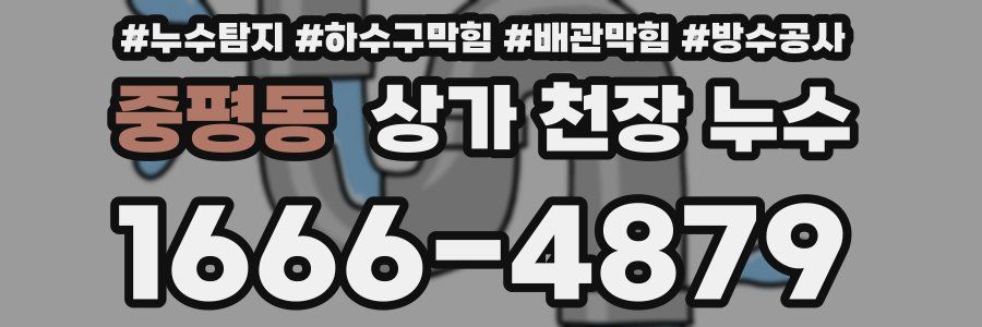 중평동 상가 천장 누수